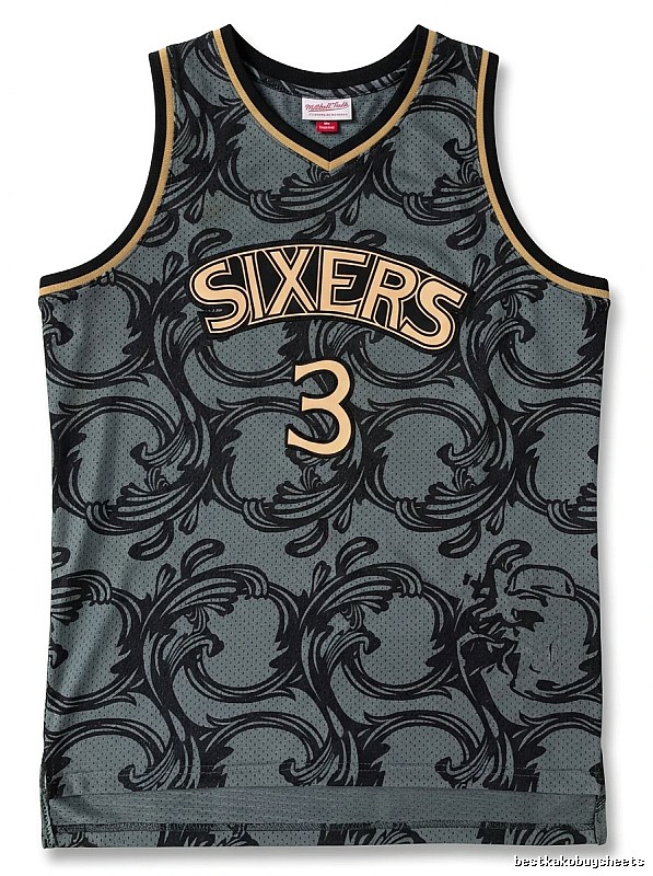 The retro-style No. 3 Allen Iverson jersey of Philadelphia.