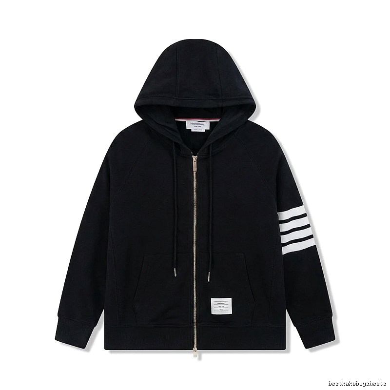 Thom Browne minimalist black hoodie