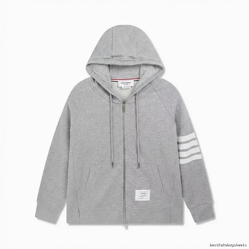 Thom Browne's classic grey hoodie