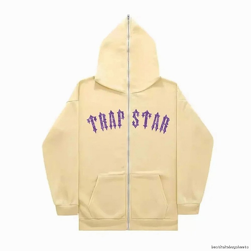 Trapstar Statement Graphic zip hoodie Black Zip Pink for Easy Pairing