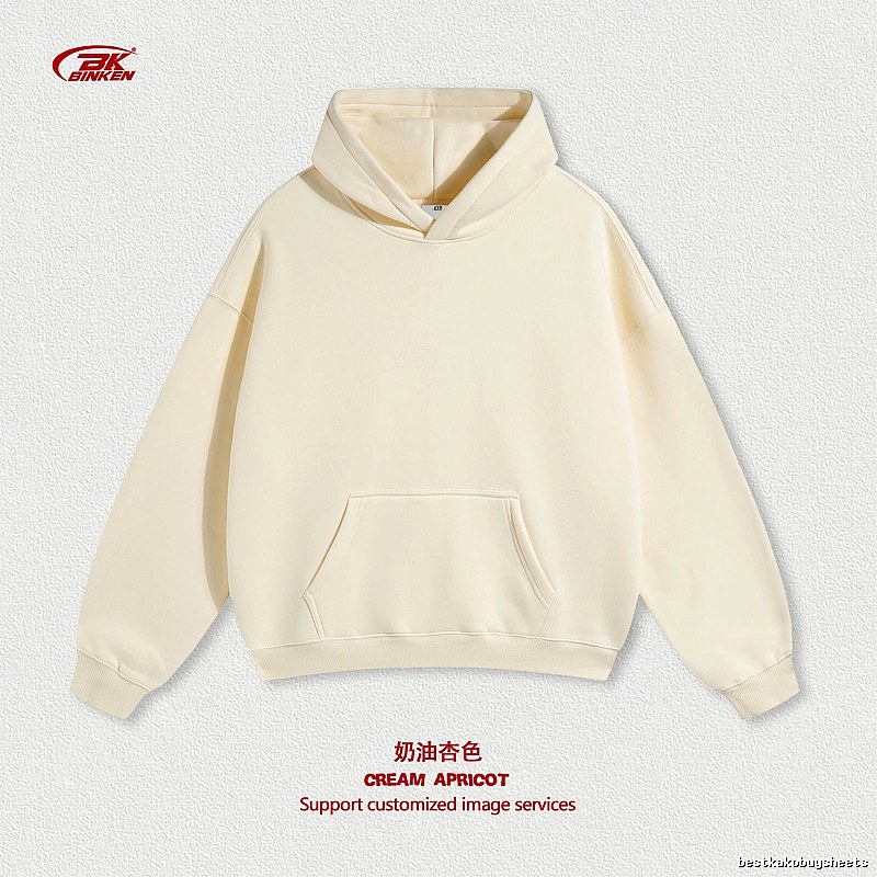 Travel Pullover hoodie Navy Blank Kangaroo with Soft Visual Tone