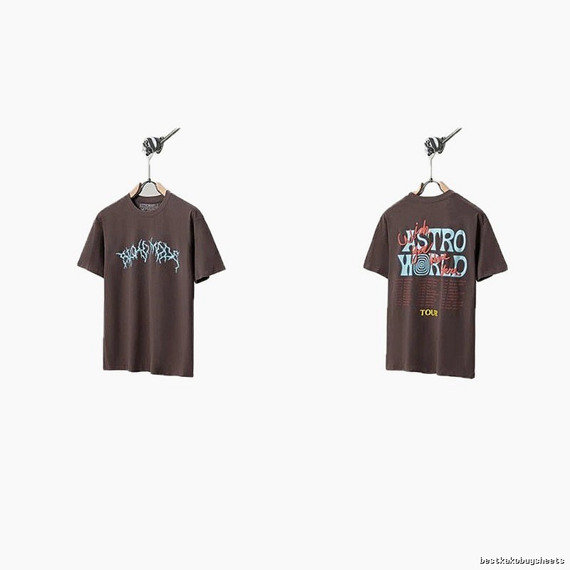 Travis Scott Astroworld Street Style Dark Brown T-Shirt