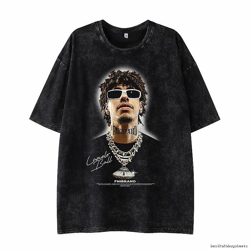 Tupac Daily Portrait graphic T-shirt Black Tupac Collage for City Outfits