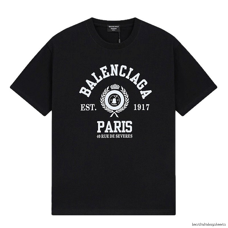 Vintage black short-sleeve T-shirt of Balenciaga