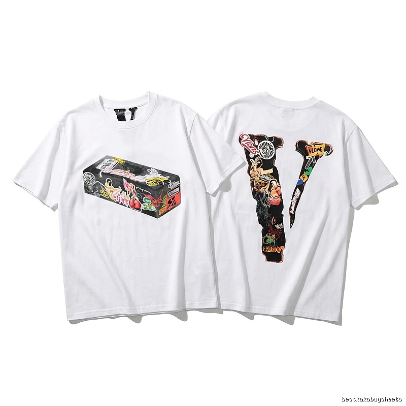Vlone graffiti-style white T-shirt