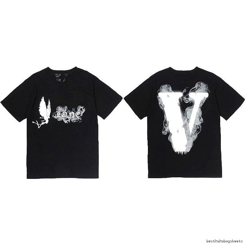 Vlone Premium Style Logo T-shirt Black Purple Vlone for Minimal Outfits