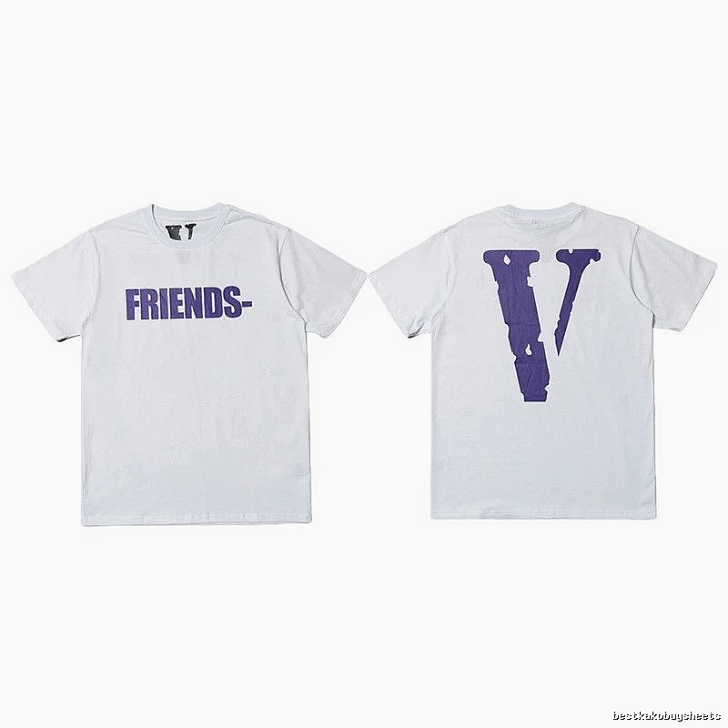 Vlone Streetwear Logo T-shirt Black Purple Vlone with Practical Shape