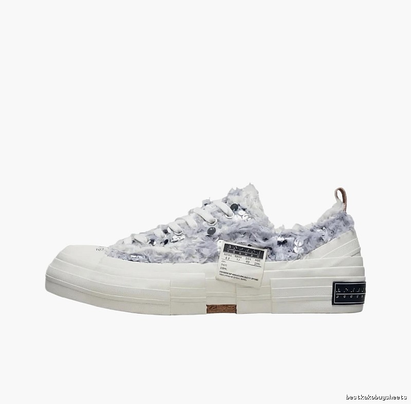 Xvessel fluffy retro-style white shoes