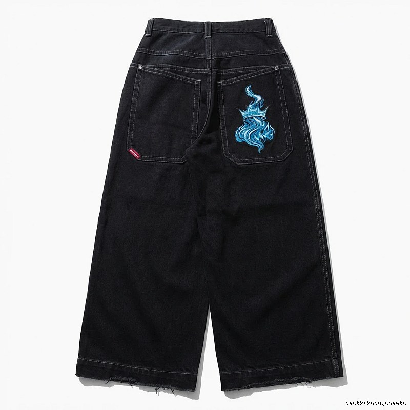Y2K-style black denim shorts