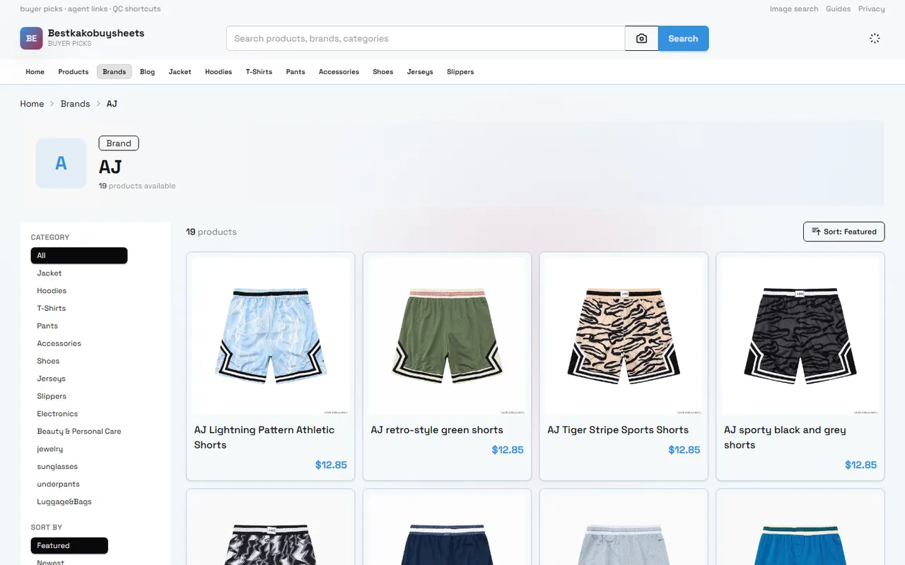 Compare Brand Picks on kakobuy visual guide for kakobuy