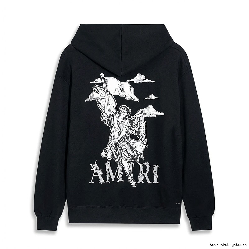 AMIRI Black Sweatshirt with Angel Print