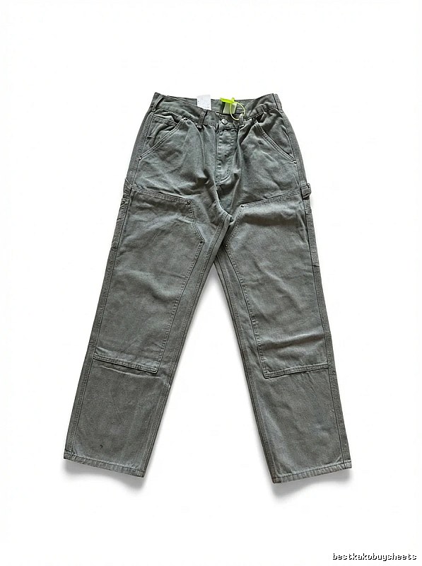 Carhartt workwear style moss green long pants