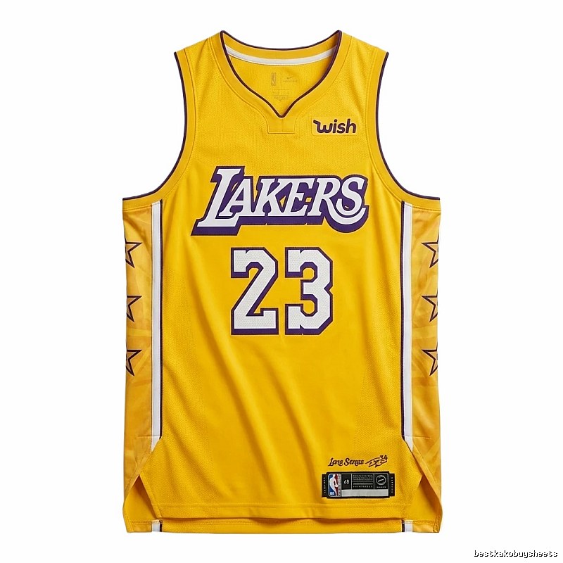 LBJ's No. 23 yellow jersey of the Los Angeles Lakers.