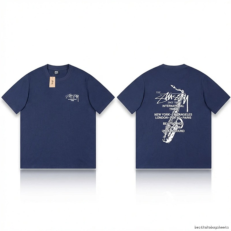 Stussy International Tribal Style Navy Blue T-shirt